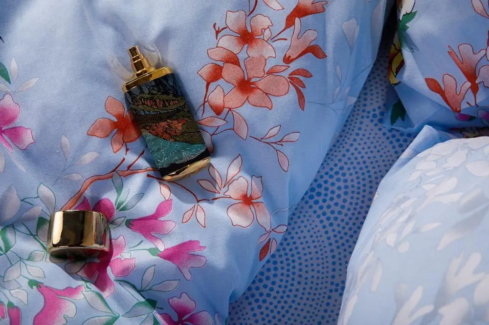 Комплект постельного белья (КПБ) Ночь Нежна Журавли (голубой) 7660 2+7661 2 Бязь