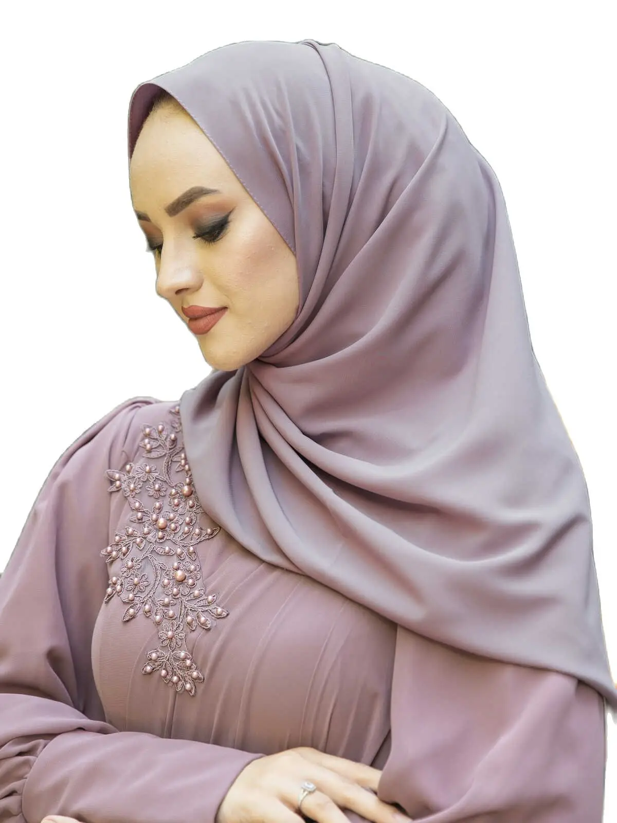 Черный Дубай Турция Для женщин Молитва Хиджаб Платок с шалью Müslim Hijab Fashıon