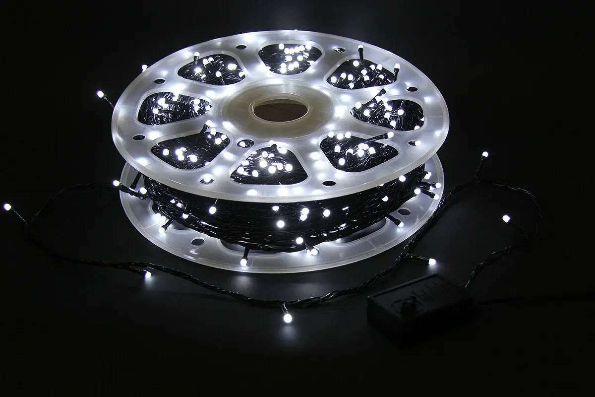 Гирлянда светодиодная для уличного декора новогодняя уличная гирлянда в катушке