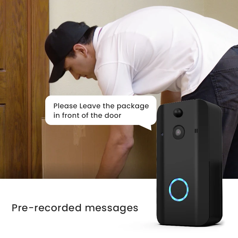 Видеозвонок Simshine1080P с Wi-Fi беспроводной дверной звонок обнаружением движения и