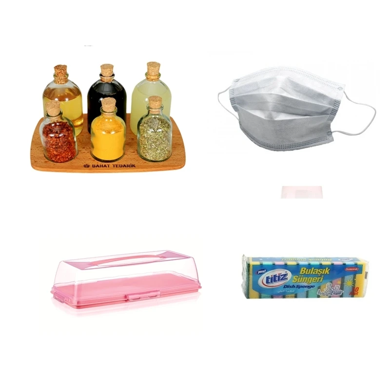 

4 Piece Kitchen Set Cake Dome Spice Set