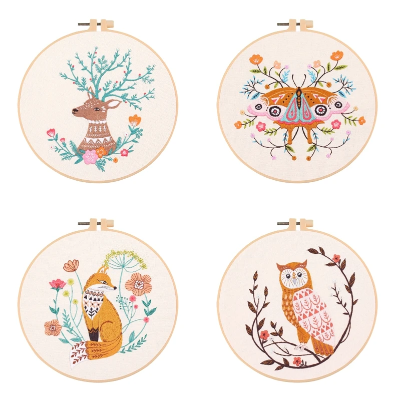 

Embroidery Sets Animal Embroidery Designs Patterns Embroidery Hoop and Embroidery Materials Hand Embroidery Kit for Beginners