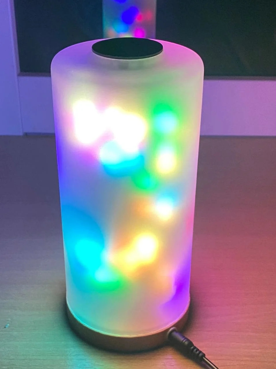 Огненная лампа Gyverlamp 18 режимов, управление со смартфона через приложение по Wi-fi. Сенсорная кнопка сверху. Гарантия 2 года