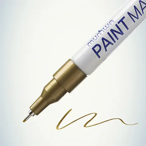 Маркер-краска MunHwa Extra Fine Paint Marker (1мм золотистый нитро-основа) 1шт. (EXPM-07) - купить по