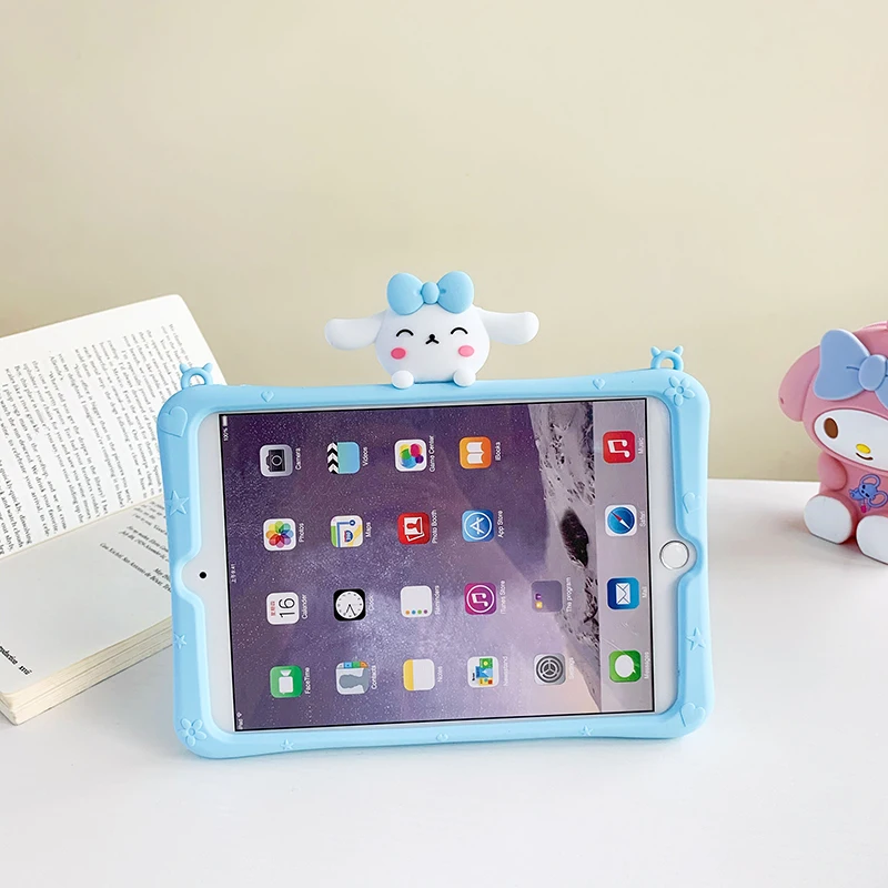 

Силиконовый чехол для iPad 10,2 9,7 2018 Pro 2017 9,7 11 Air 1 2 3 4 tablet Kids Cartoon girl & dog
