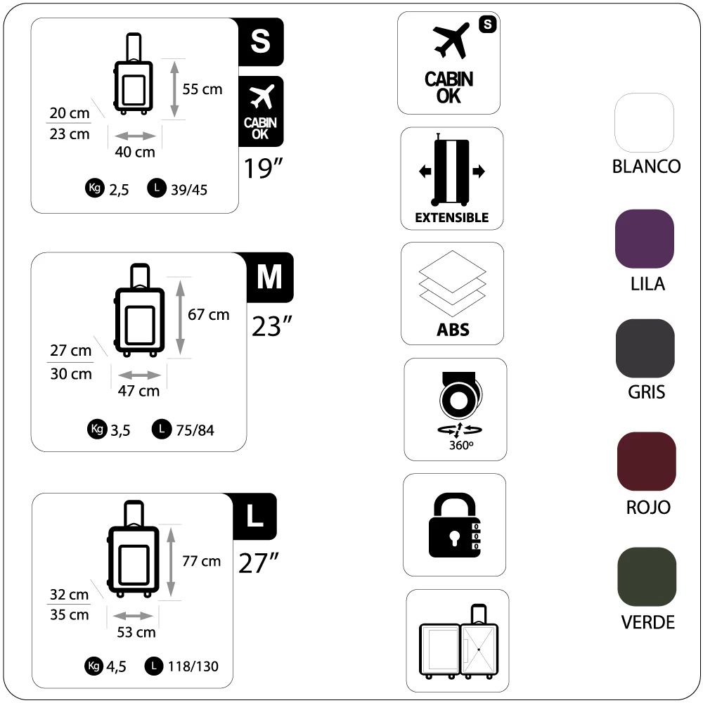Imome свежий чемодан ручной средних и больших размеров комплект для салона цвета