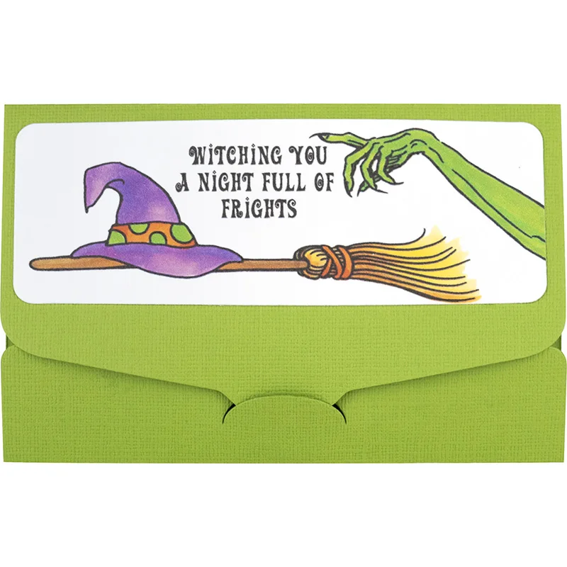 Лакомство для вас Хэллоуин метла Тыква четкая прозрачная печать альбом карты