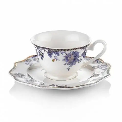 

WONDERFULSchafer Lace Kaffee Set Navy Blue Coffee Cup Set 12 Pcs FREE SHİPPİNG