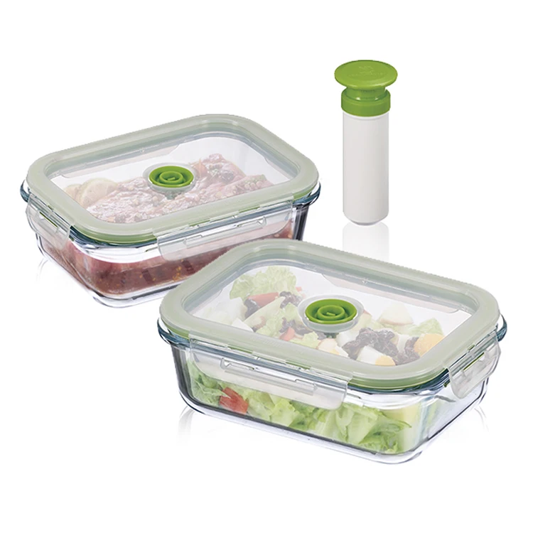 2 шт. стеклянная вакуумная свежая коробка кухонные контейнеры для хранения