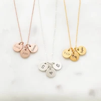 personalized women disc necklaces custom multiple name necklaces engraved date fine jewelry home jewelry