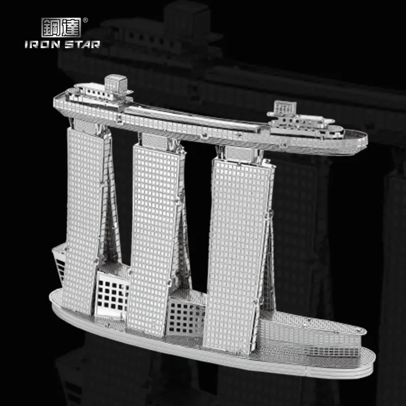 

Ali-First 3D Puzzle Singapore Famous Buildings Model Marina Bay Sands Model Metal Laser Cut Puzzle Toy for Adult Stress Reliever