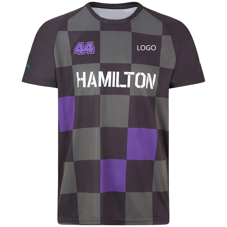 Новинка 2021 гоночная футболка F1 Гамильтон одинаковая с коротким рукавом для езды
