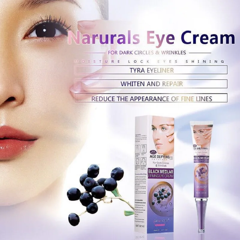 

1pcs--Black wolfberry eye cream desalinate dark circles and fine lines moisturizing anti-wrinkle essence 30g