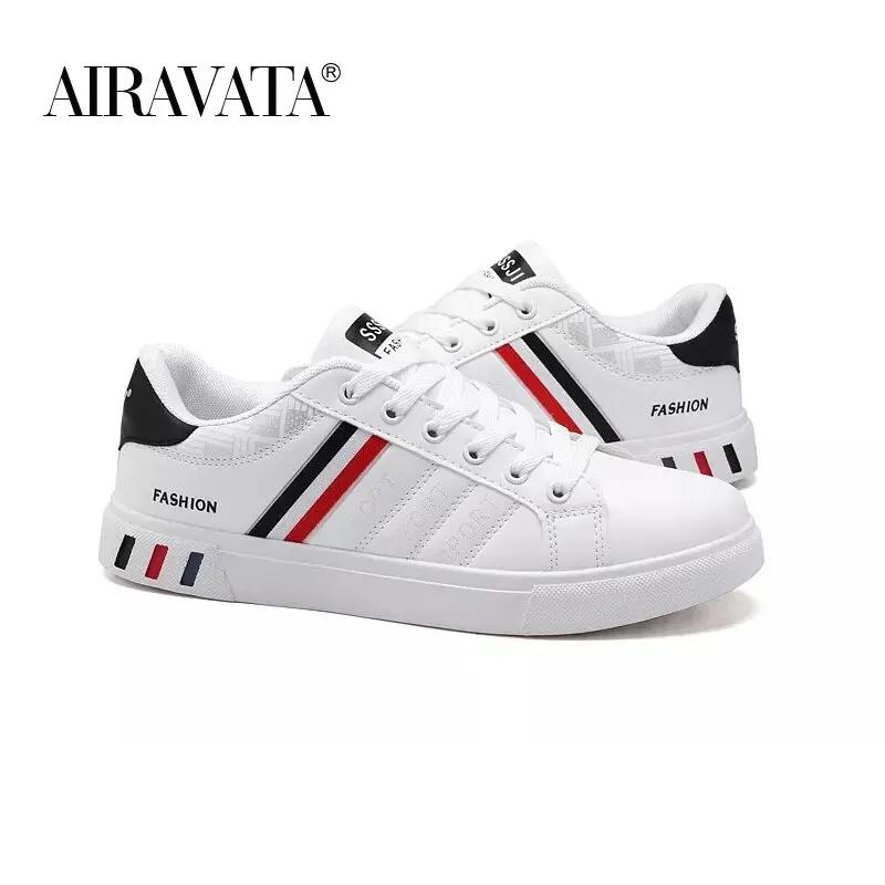 

White skateboarding shoes men's sport shoes 2021 New PU Trend flat casual fashion vulcanized shoes