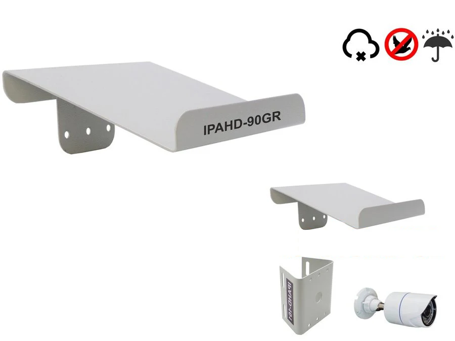Кронштейн-козырёк &quotIPAHD-90GR&quot СЕРЫЙ защита от дождя для кронштейнов |