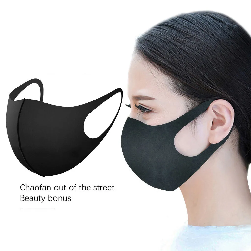 

4pc Adult Washable Mouth Caps Black Face Mask Protective Mouth Caps Reusable Protection Mouth Mask Mondmasker Mascherine