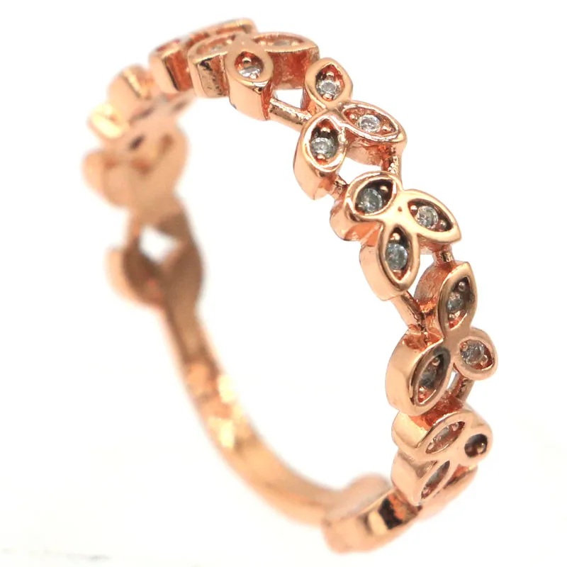 

20x5mm Lovey Cute laurel Shape White Cubic Zircon Females Birthday Gift Daily Wear Silver Rings Wholesale Drop Shipping