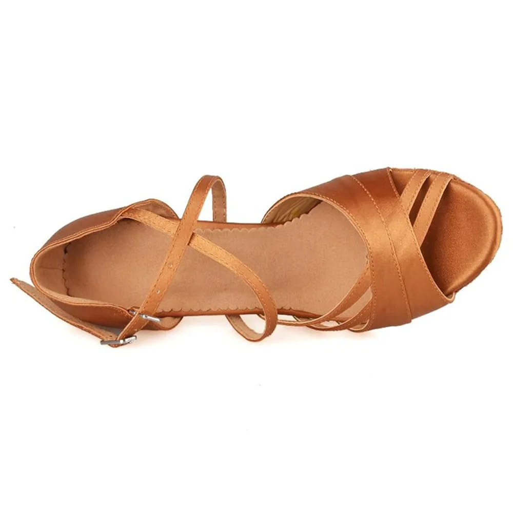 Ladies Shoes Hot Selling  Tango Ballroom Latin Dance Slip On Shoes Heeled Salsa Professional Dancing Shoes For women latino