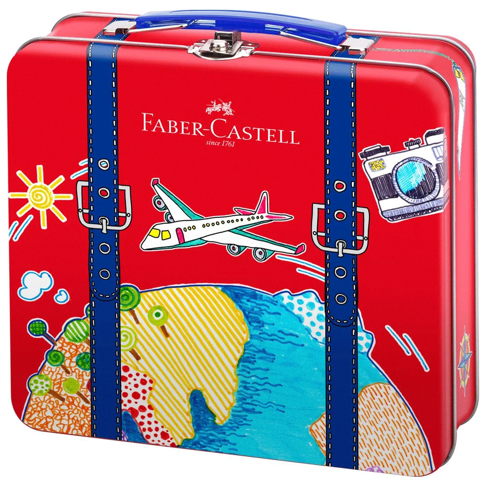 Faber-Castell Connector felt tip pen travel suitcase, 40 colours, 47 Pieces