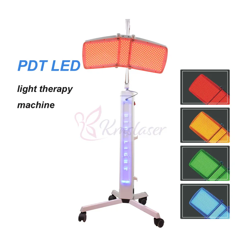 Напольная профессиональная PDT машина фотон омоложение кожи лица красный + синий