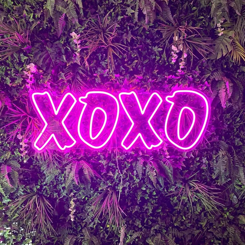 XOXO LED Neon Sign Custom Neon Sign for Bar, Salon, Store, Home Decoration LED Light Room Decor Wall Decor Party Decor