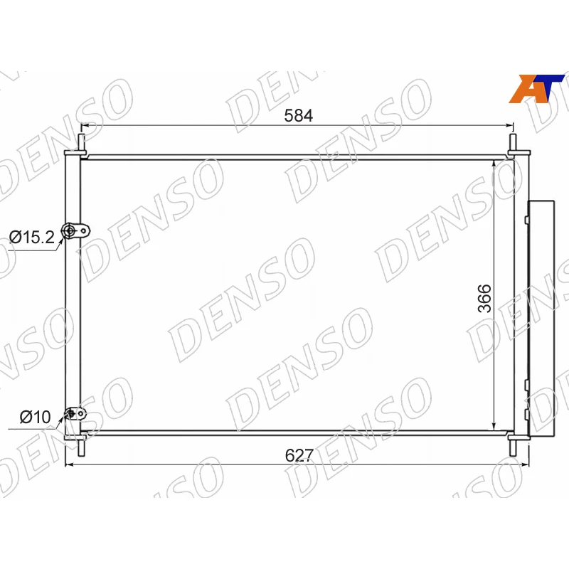 Радиатор кондиционера для Toyota Corolla Fielder E140 (2006-2012) DENSO DCN50041 |