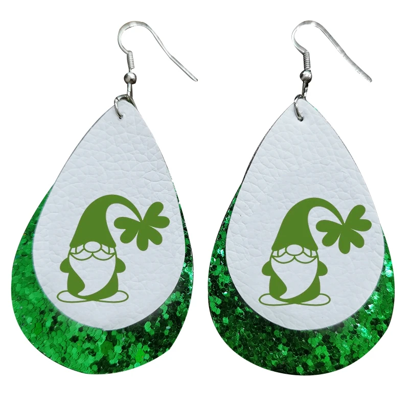 

2021 New Faux Leather Earrings For Gonmes Hat Heart Valentines Day Gift Stock