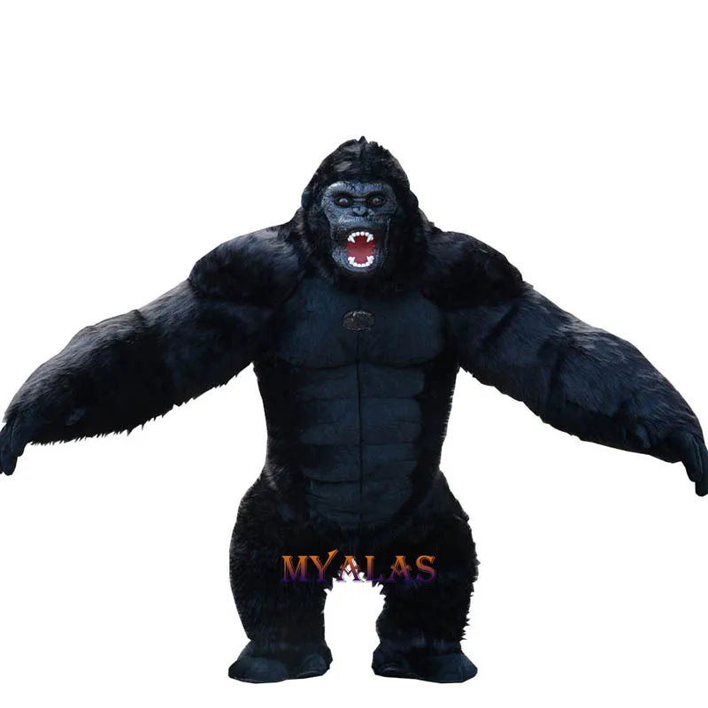 Надувной костюм-талисман King Kong для взрослых плюшевое пушистое животное костюм