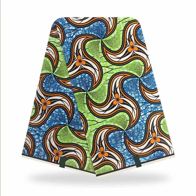 

African Fabric Wax Print 100%Cotton ankara fabric african real wax print tissus for sewing dress 2021 fashion design