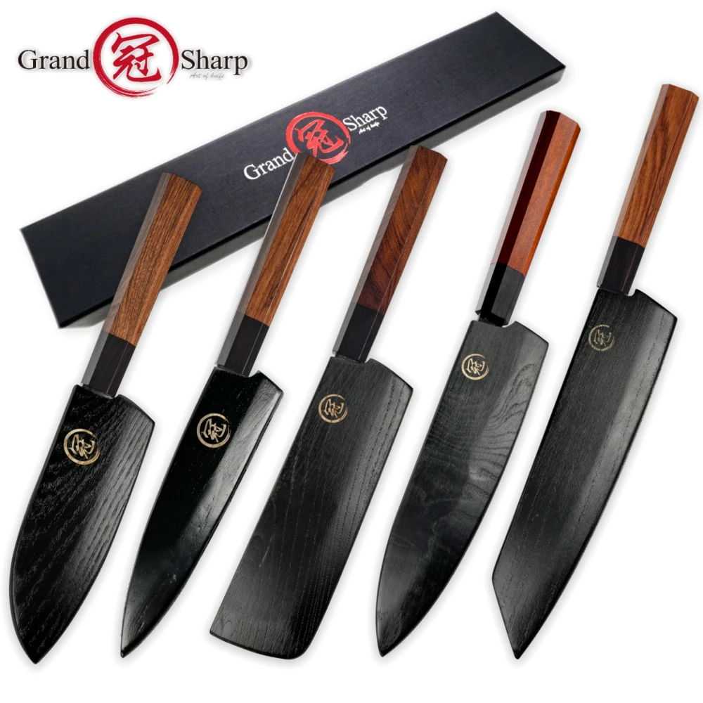 Японские кухонные ножи шеф повара сантоку накири маленький универсальный нож 3