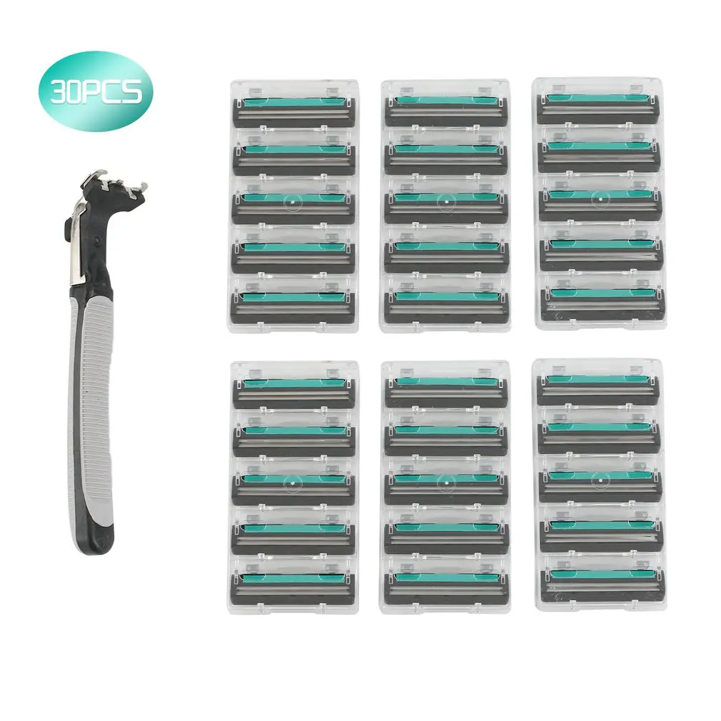 

1/30PCS 2 Layers Quality Shaving Machine Shaver Safety For Men Shaving Machine With Blades Shave Cassettes For Beard Shavette