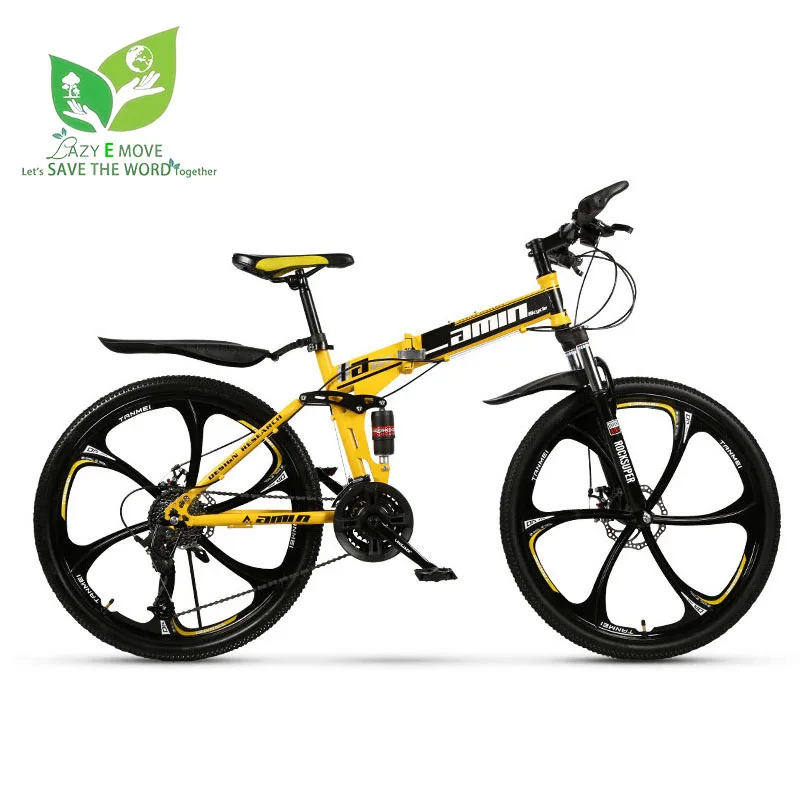 26 дюймов складной горный велосипед стальной рамой 21 скоростной Снежный