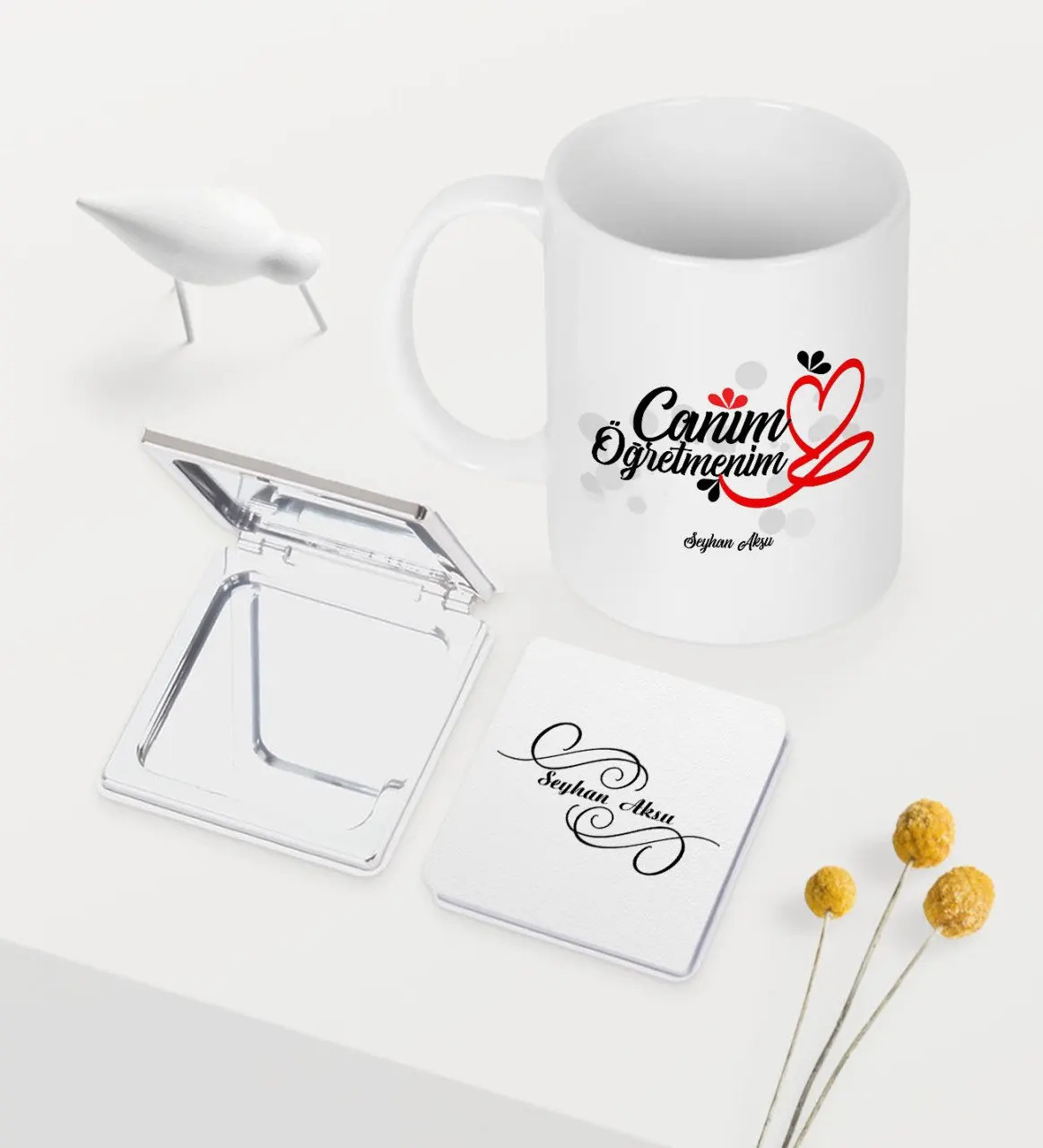 

Personalized Monsieur Lazhar Themed White Mug Mirror Set-1