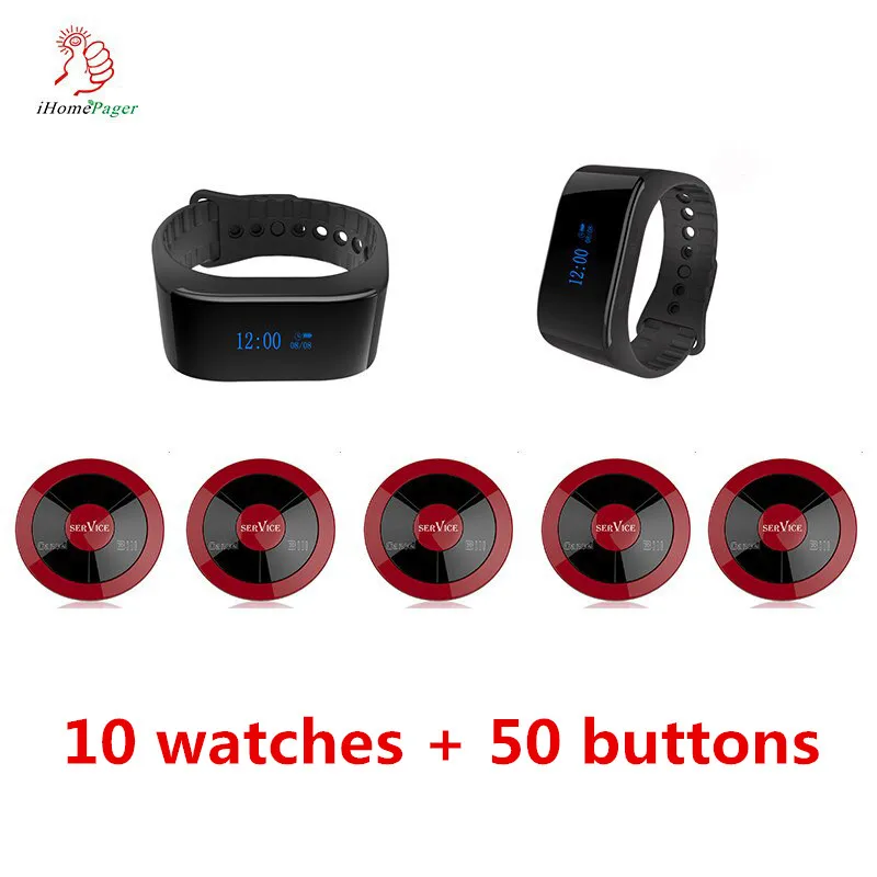 

High Quality Wireless Table Pager Service Call Button System with Display Receiver Restaurant Cafe Auto 4S Shop Hospital