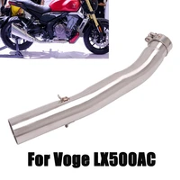 slip on 51mm motorcycle exhaust mid connecting pipe escape midified system link tube section stainless steel for voge lx500ac