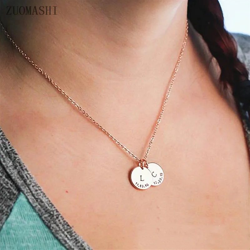 Ожерелье с индивидуальной гравировкой на годовщину и дату | Украшения аксессуары