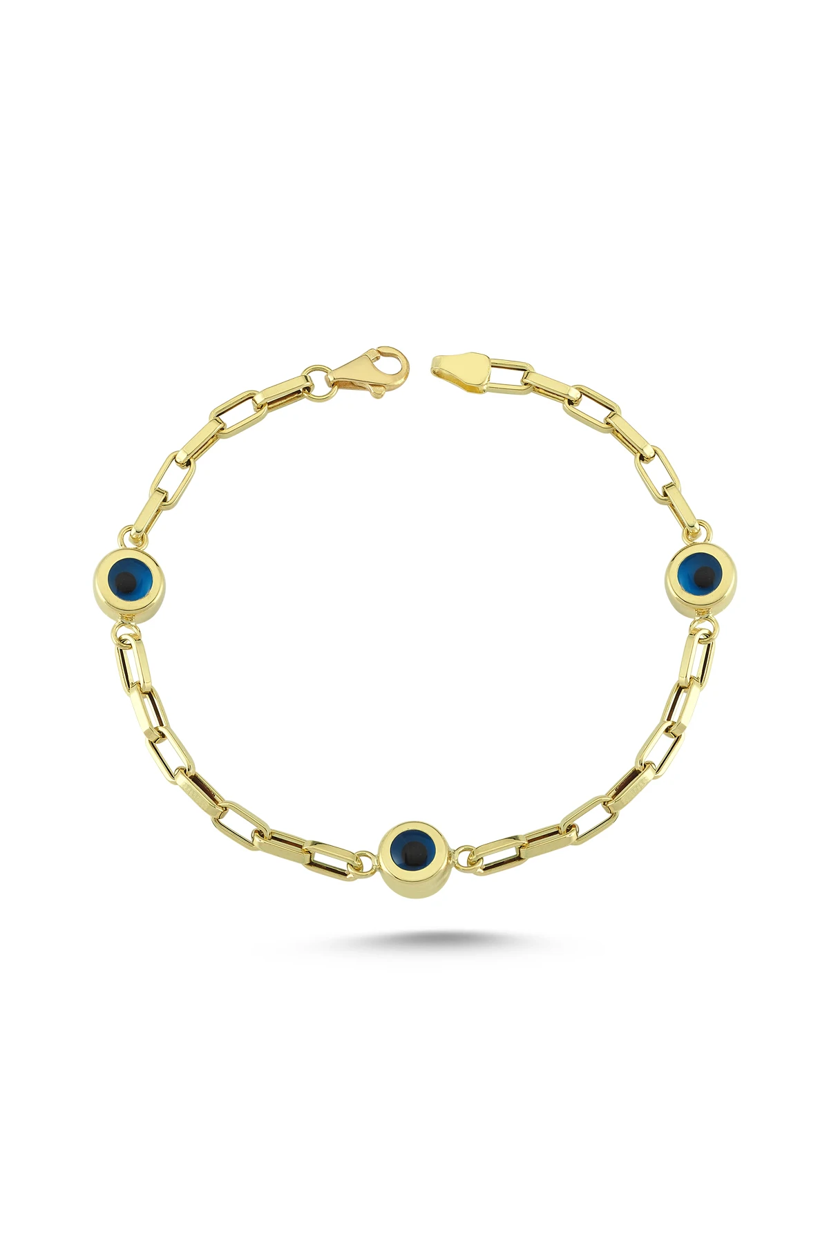

Triple Evil Eye Beaded Gold Bracelet TTGBLANZ109 - Certified 14K Gold–A perfect gift for your Loved Ones