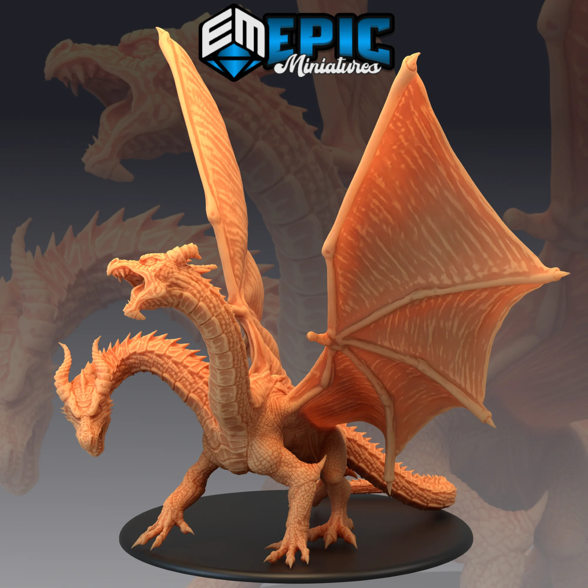 Ancient Twin-Dragon (Gargantuan Plus) | DnD Minitures 010