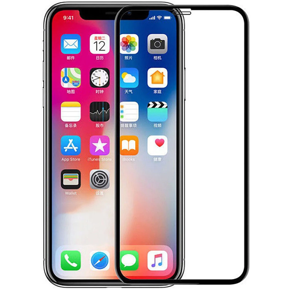 1X Закаленное Защитное стекло для Apple Iphone X/10 полноэкранное ЖК Gmobils|Защитные стёкла