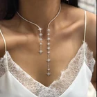 Серебряное ожерелье-чокер в форме итальянской звезды