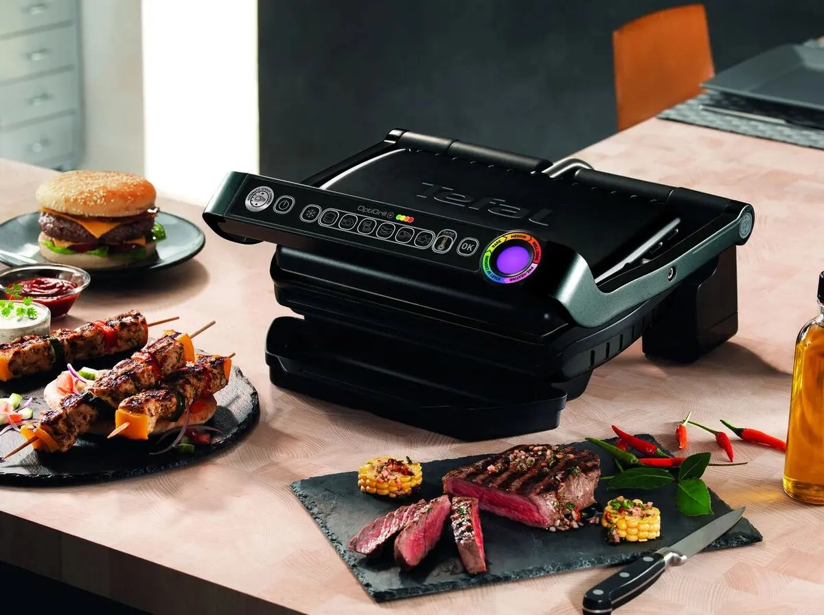 Электрогриль Tefal OptiGrill+ GC7128 BlackEdition | Бытовая техника