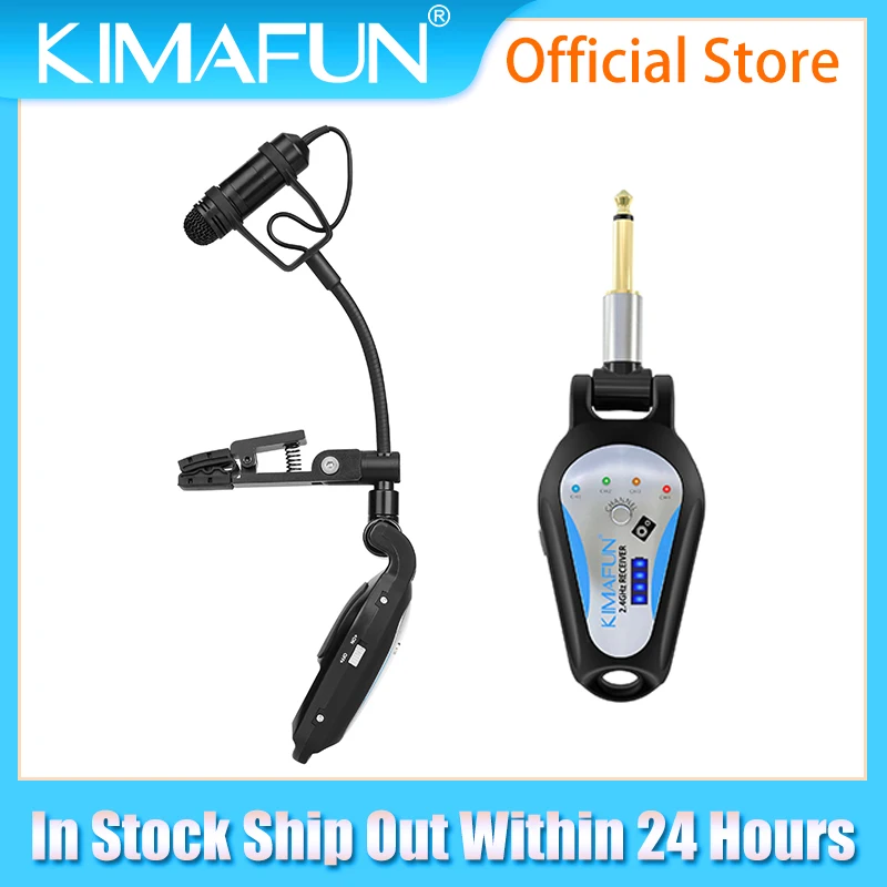 2 4G микрофон для саксофона Беспроводная микрофонная система с зажимом