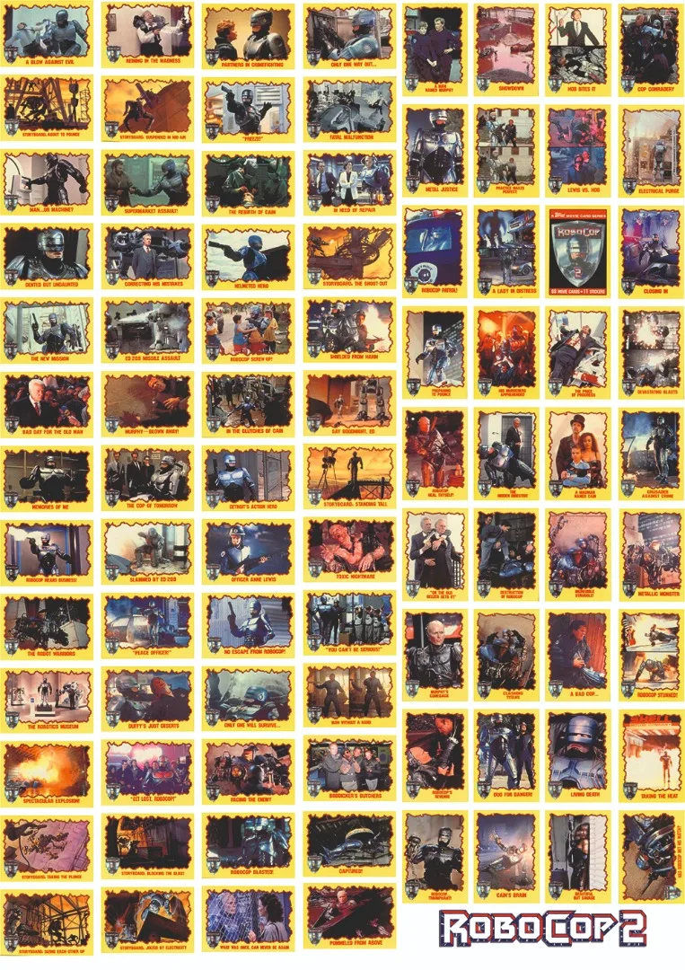 Напечатанные и нарезанные наклейки стикеры под оригинал из 90х Robocop 2 Робокоп -