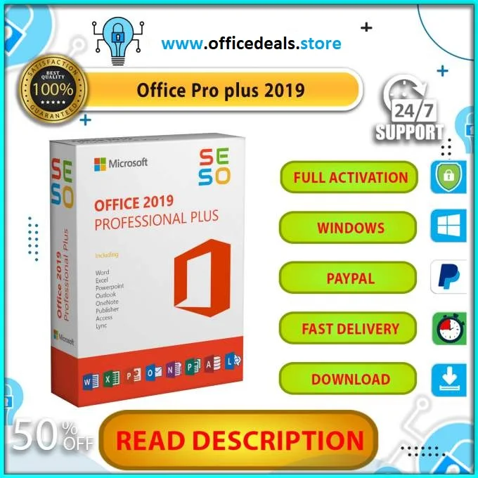 

Microsoft Office 2019 Professional Plus lifetime activation