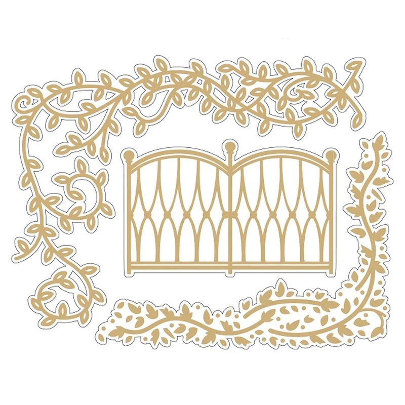 Лидер продаж пластина из фольги в виде двери виноградной лозы металлические