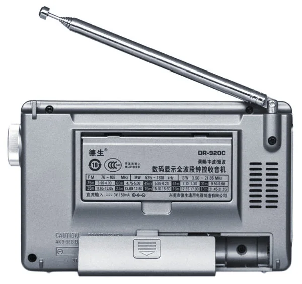 Карманный радиоприемник с цифровой шкалой​ Tecsun DR-920C (export version) blue grey - купить по