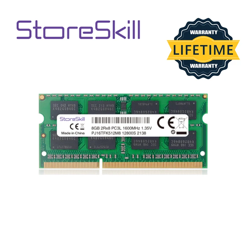 StoreSkill SODIMM DDR3L 2GB 4GB 8GB 10600 1333 12800 1600 for DDR3 Laptop Ram