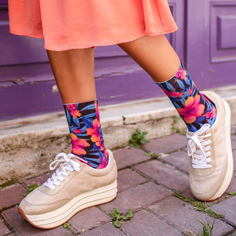 6 pcs Bolero Women Socks Set Happy Fun Printed Cute Socks Socks Women Socks Printed Macarons