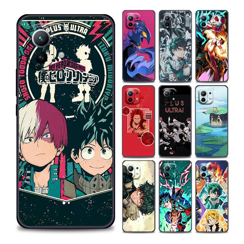 

Anime My Hero Academia Phone Case for Xiaomi Mi 11Lite i Ultra X T EN PocoF1 X3 NFC GT M3 F3 GT M4 Pro Soft Silicone Cover Coque