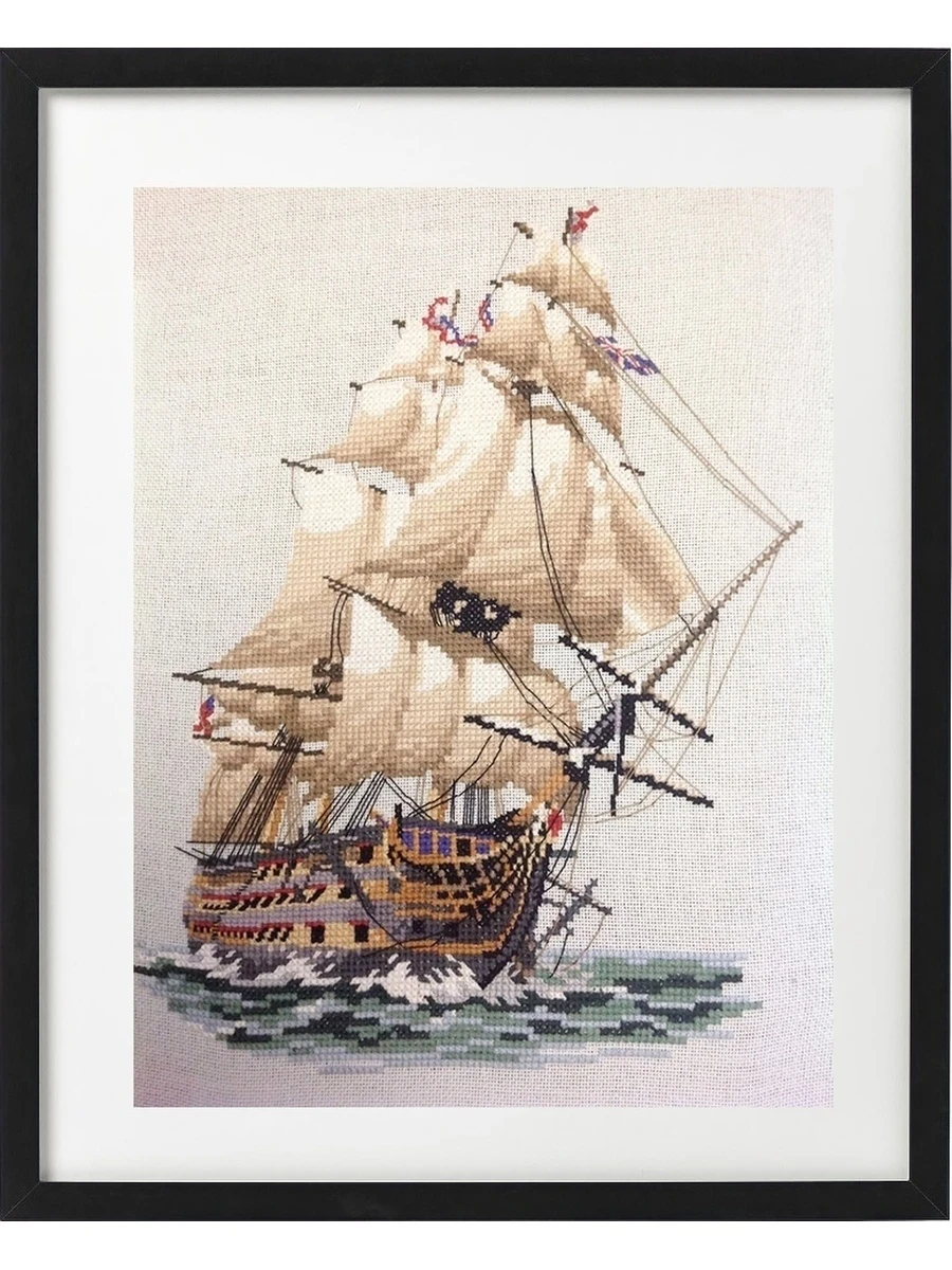 Вышивка крестиком набор Diy S8039 33*39см парусник корабль вышивка крестом наборы